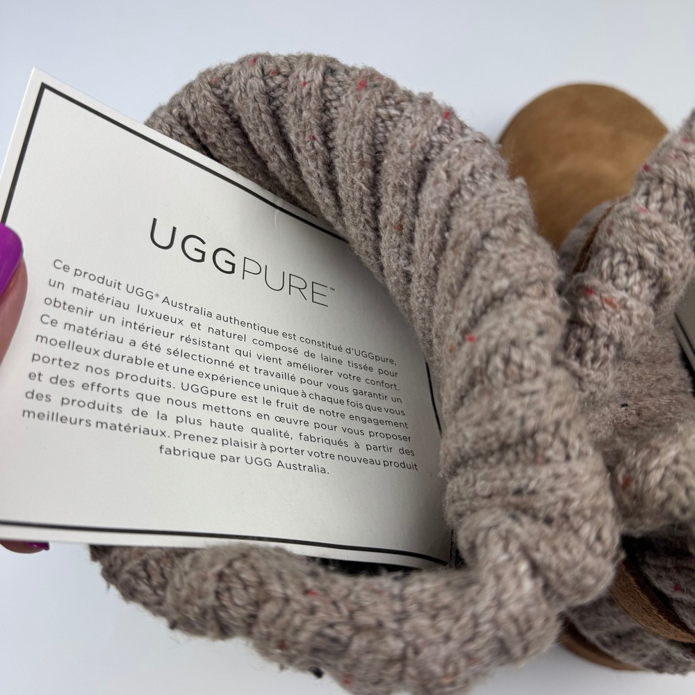 UGG Cambridge 1003175 Womens 10 Chestnut Suede Knit Cuff Buckle Boots - Picture 6 of 14